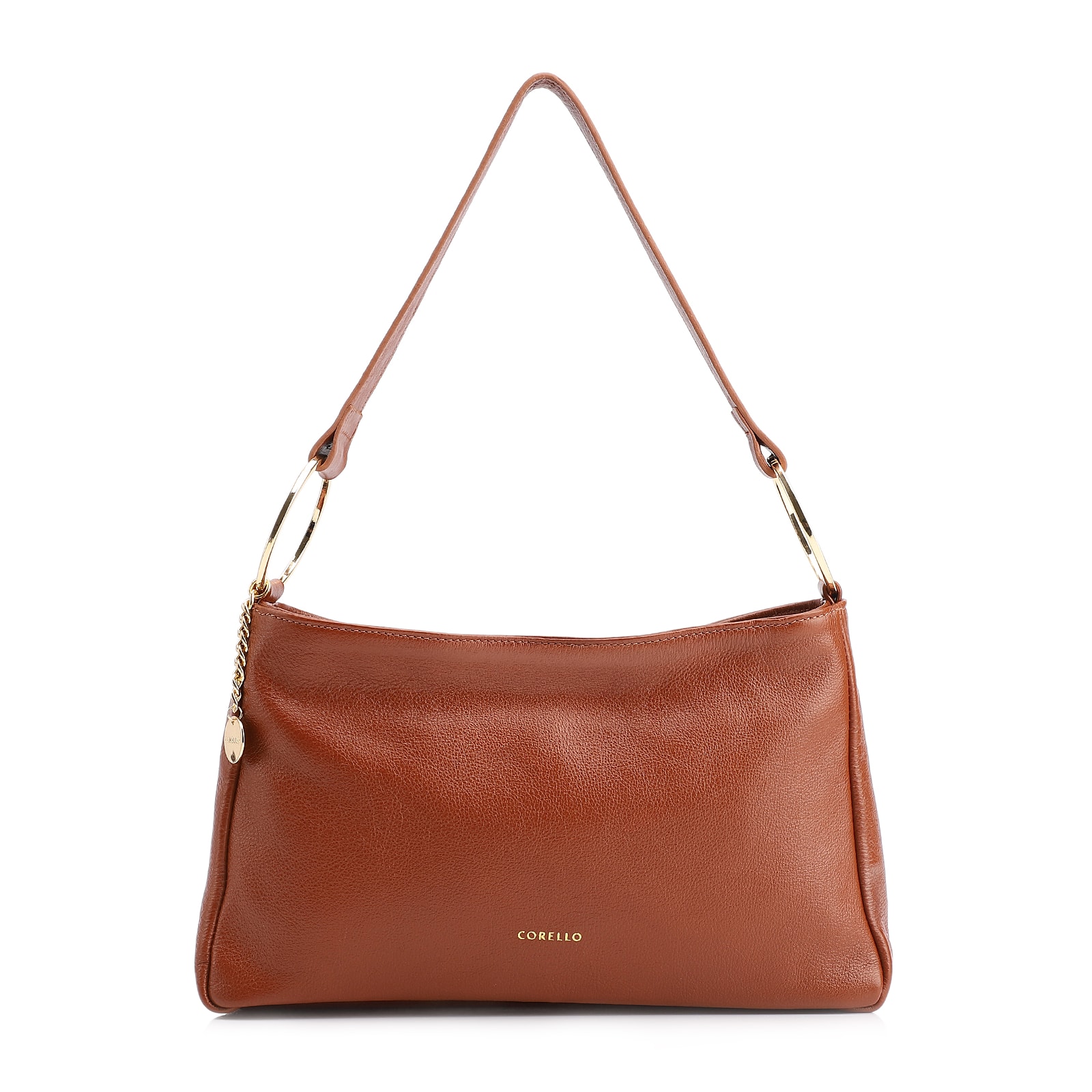 Bolsa De Ombro Couro Marrom Claro