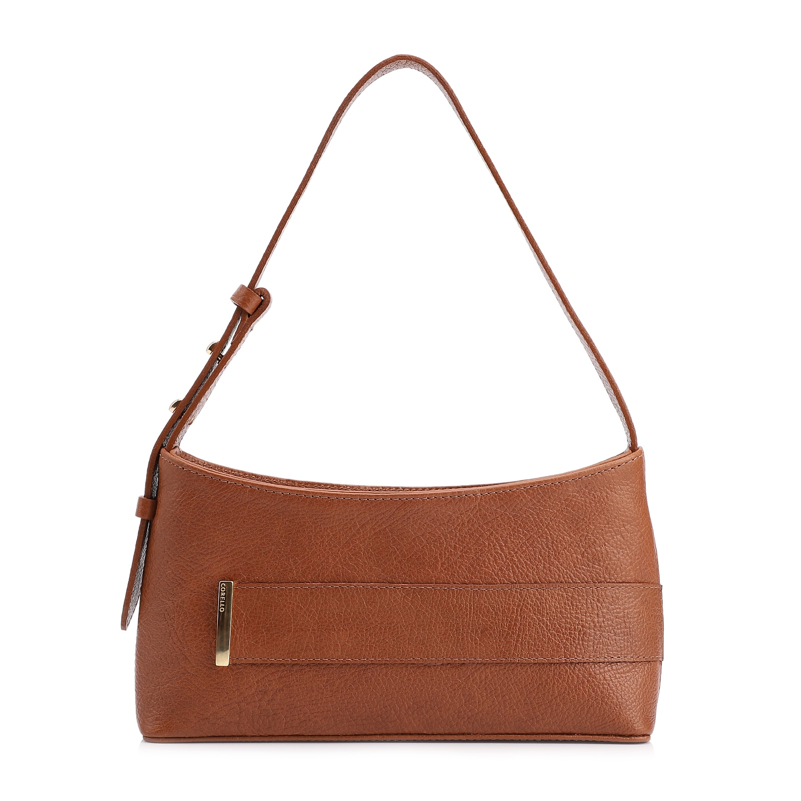 Bolsa De Ombro Couro Marrom Claro