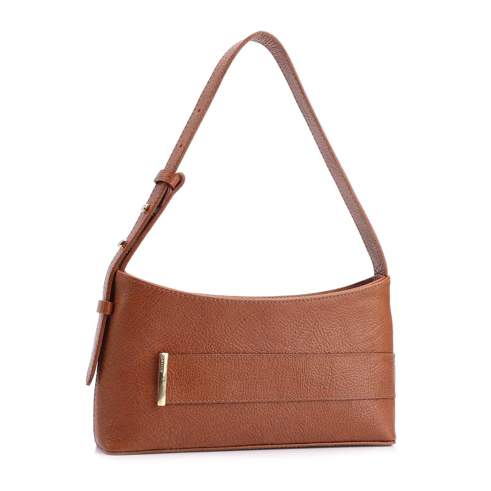 Bolsa De Ombro Couro Marrom Claro