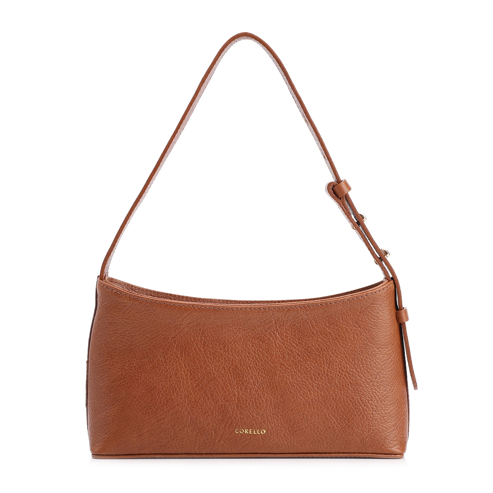 Bolsa De Ombro Couro Marrom Claro