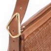 Bolsa De Ombro Couro Marrom Claro/Alt Tramado Marrom Claro - imagem 5