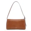 Bolsa De Ombro Couro Marrom Claro/Alt Tramado Marrom Claro - imagem 3