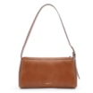 Bolsa De Ombro Couro Marrom Claro/Alt Tramado Marrom Claro - imagem 3