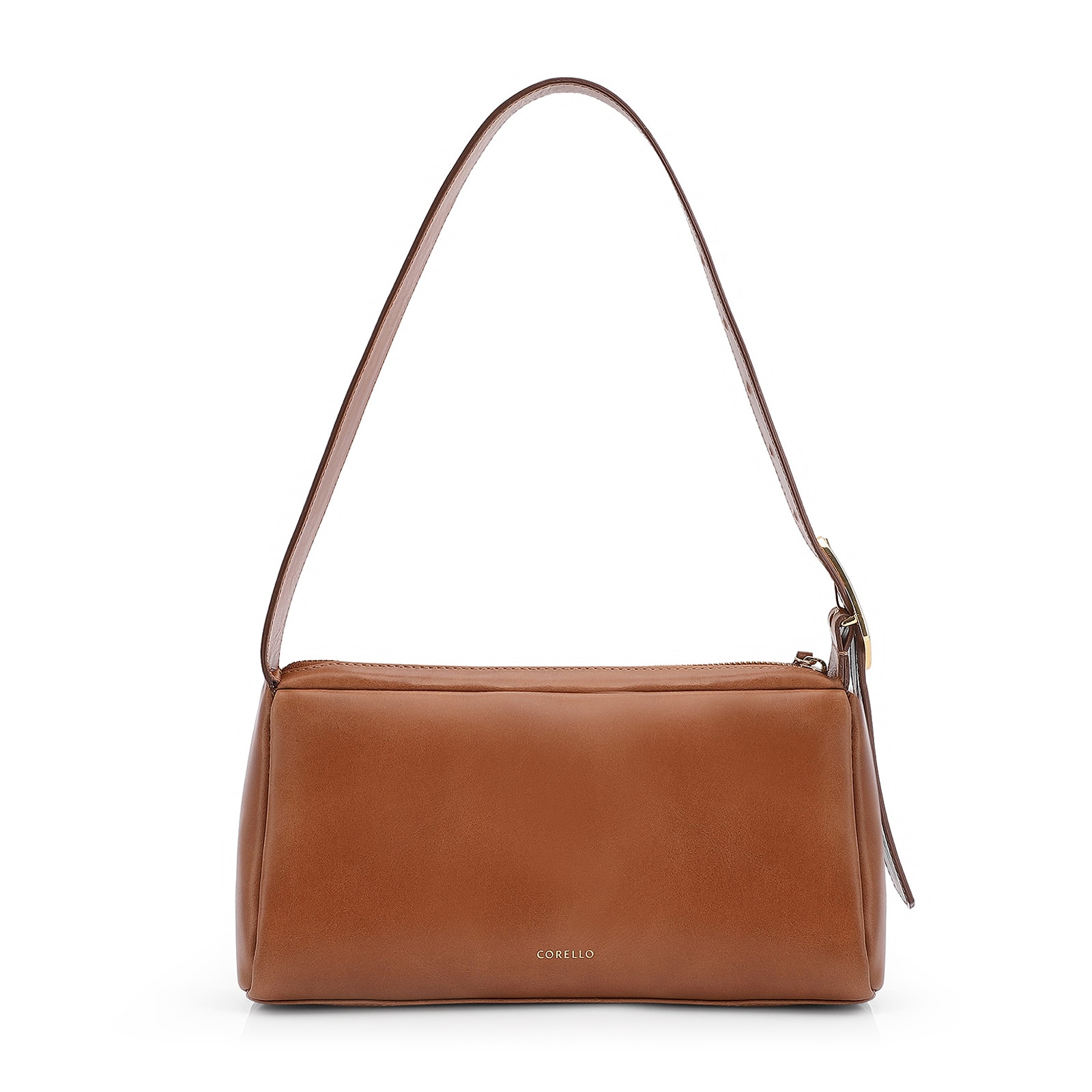 Bolsa De Ombro Couro Marrom Claro/Alt Tramado Marrom Claro