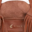 Bolsa De Ombro Couro Marrom Claro Franjas - imagem 6