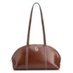 Bolsa De Ombro Couro Marrom/Couro Lezard Marrom - imagem 1