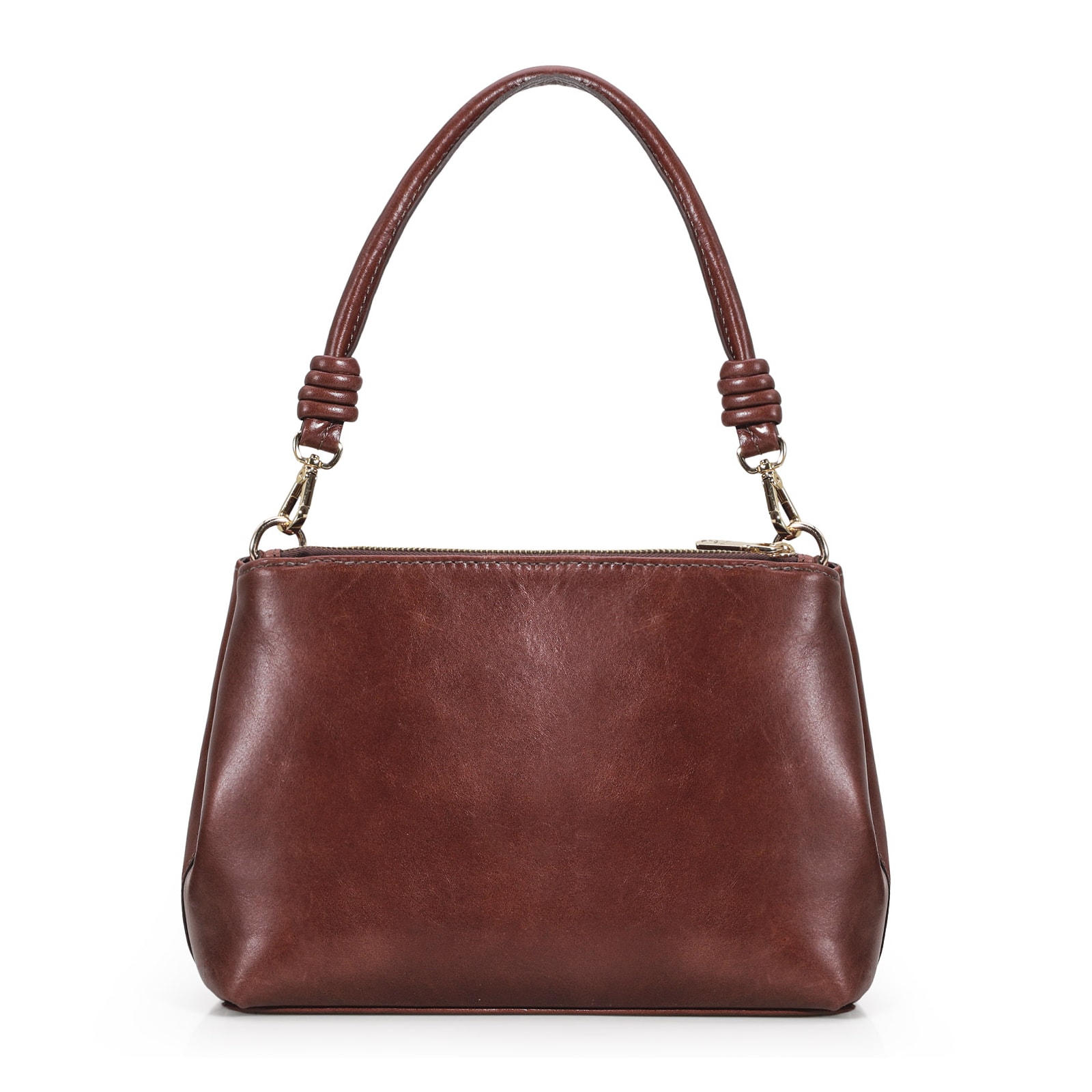 Bolsa De Ombro Couro Marrom Escuro