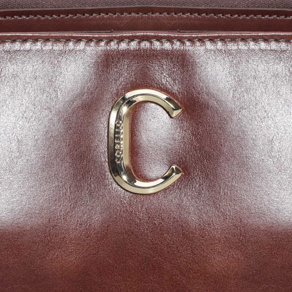 Bolsa De Ombro Couro Marrom Escuro - imagem 7