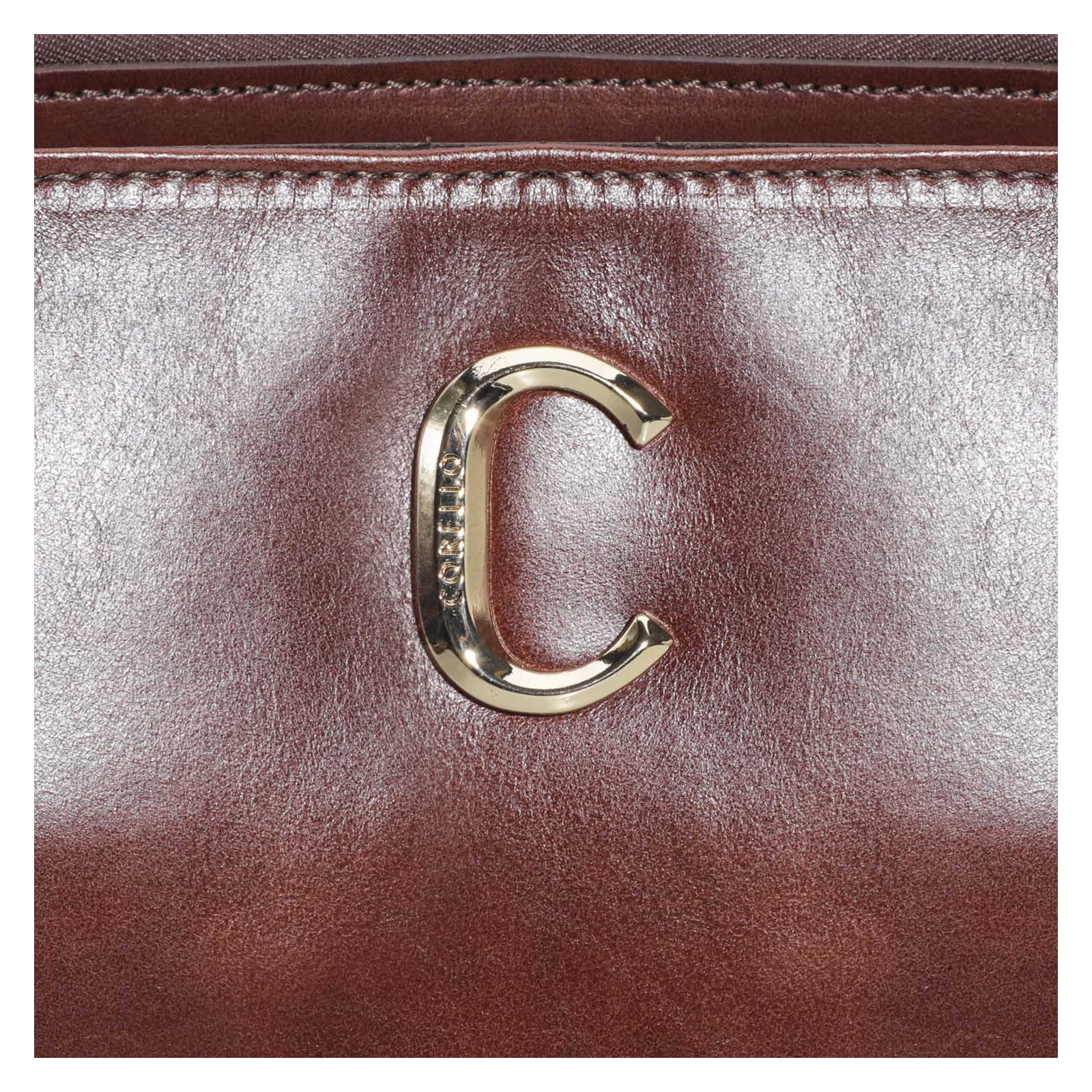 Bolsa De Ombro Couro Marrom Escuro