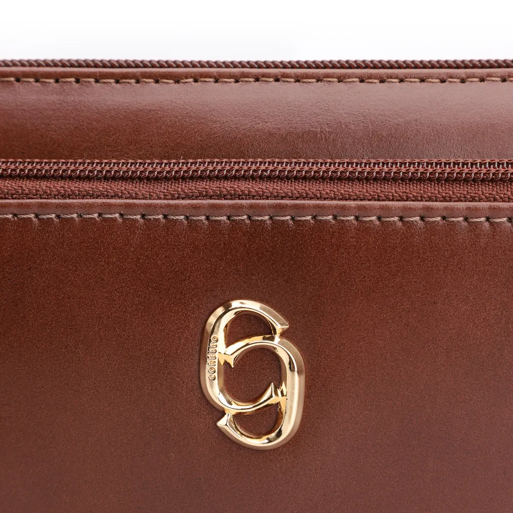 Bolsa De Ombro Couro Marrom Escuro - imagem 6