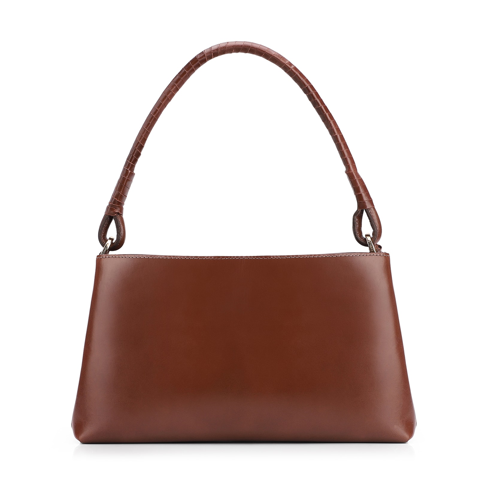 Bolsa De Ombro Couro Marrom Escuro