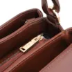 Bolsa De Ombro Couro Marrom Escuro - imagem 5