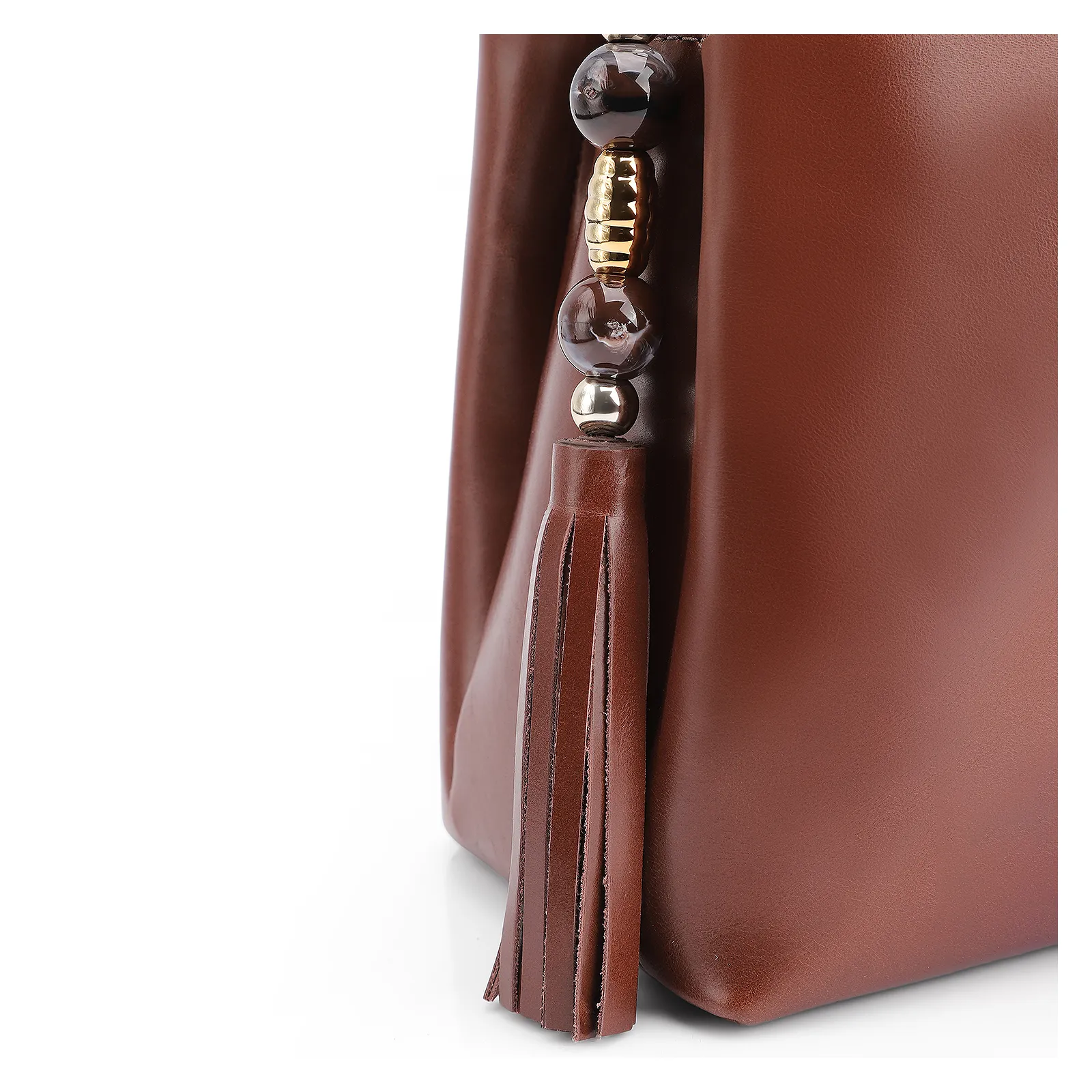 Bolsa De Ombro Couro Marrom Escuro