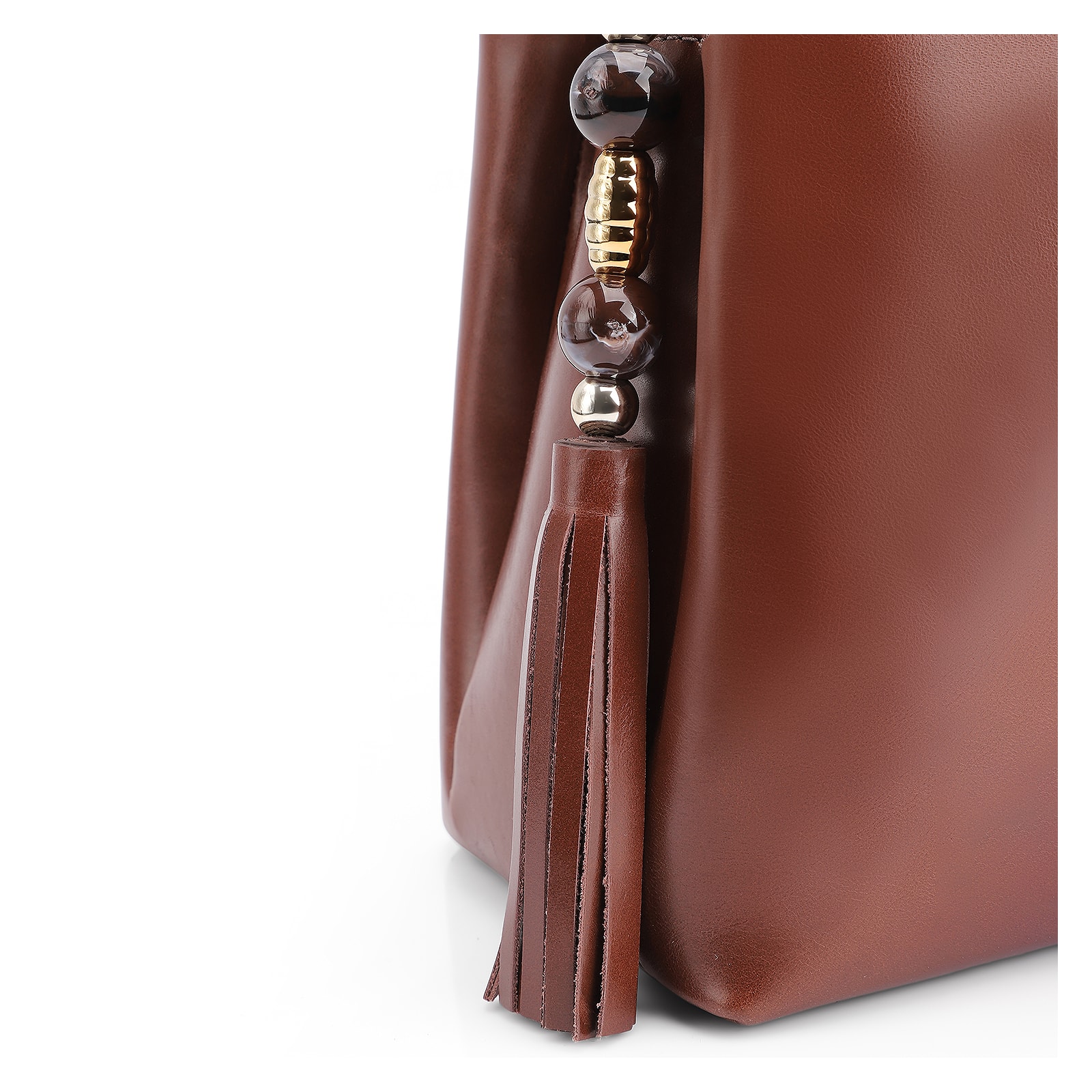 Bolsa De Ombro Couro Marrom Escuro