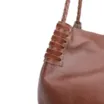 Bolsa De Ombro Couro Marrom Escuro /Couro Nobuck Marrom Escuro - imagem 6