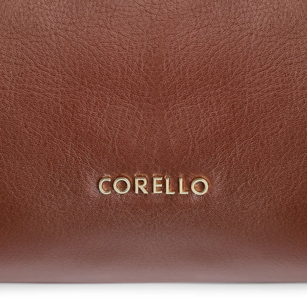Bolsa De Ombro Couro Marrom Escuro /Couro Nobuck Marrom Escuro - imagem 7