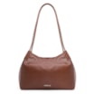Bolsa De Ombro Couro Marrom Escuro /Couro Nobuck Marrom Escuro - imagem 1