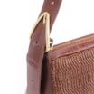 Bolsa De Ombro Couro Marrom/Ráfia Marrom - imagem 5