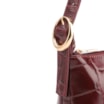  Bolsa De Ombro Couro Maxi Croco Cabernet - imagem 2