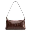  Bolsa De Ombro Couro Maxi Croco Marrom - imagem 1