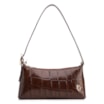  Bolsa De Ombro Couro Maxi Croco Marrom - imagem 1