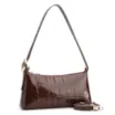  Bolsa De Ombro Couro Maxi Croco Marrom - imagem 3