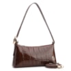  Bolsa De Ombro Couro Maxi Croco Marrom - imagem 3