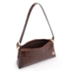  Bolsa De Ombro Couro Maxi Croco Marrom - imagem 5