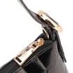  Bolsa De Ombro Couro Maxi Croco Preto - imagem 6