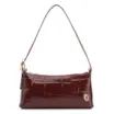 Bolsa De Ombro Couro Maxi Croco Vinho - imagem 1