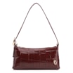  Bolsa De Ombro Couro Maxi Croco Vinho - imagem 1
