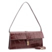 Bolsa De Ombro Couro Maxi Croco Vinho - imagem 3