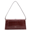 Bolsa De Ombro Couro Maxi Croco Vinho - imagem 4