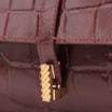 Bolsa De Ombro Couro Maxi Croco Vinho - imagem 6