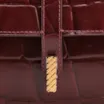 Bolsa De Ombro Couro Maxi Croco Vinho - imagem 8