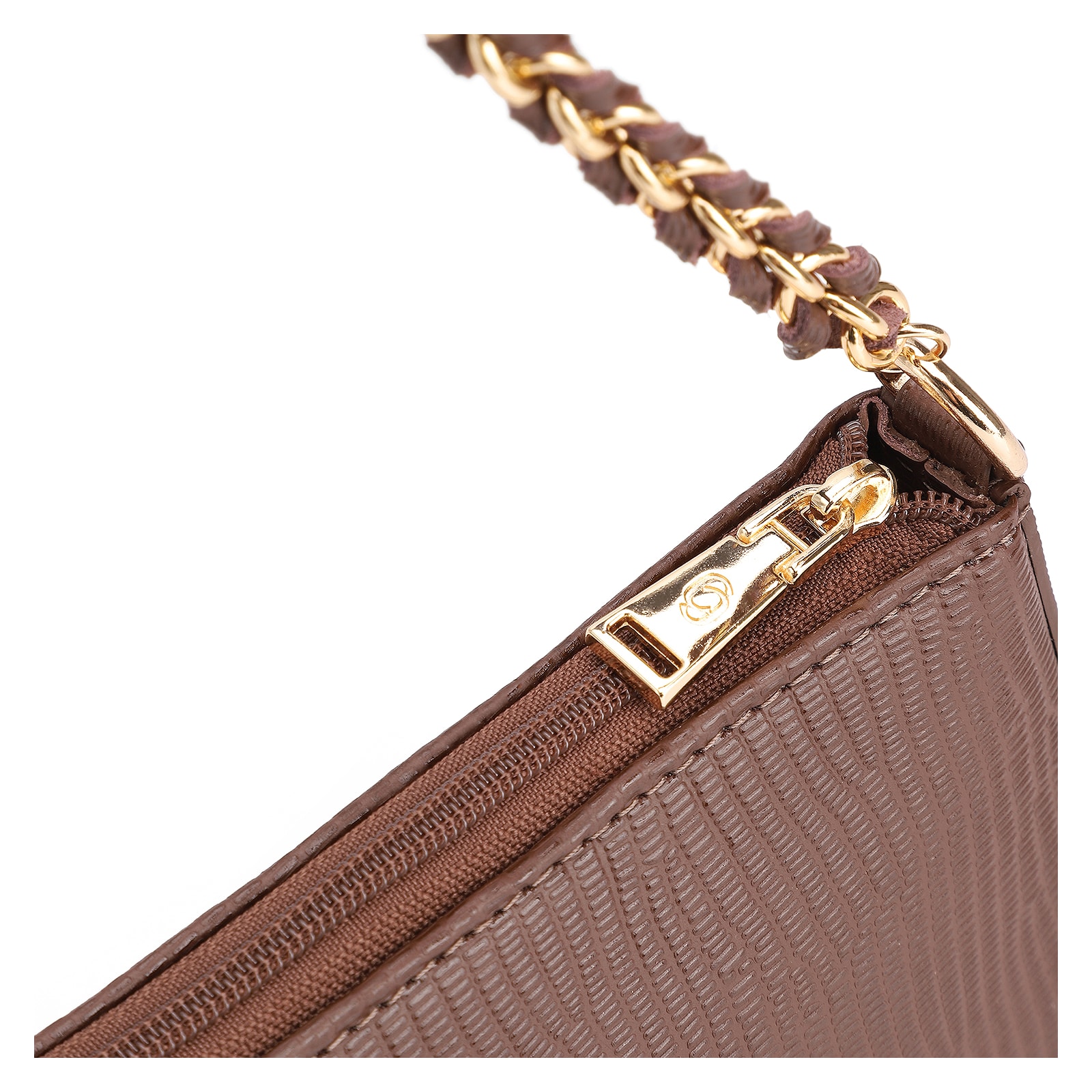 Bolsa De Ombro Couro New Lezard Marrom
