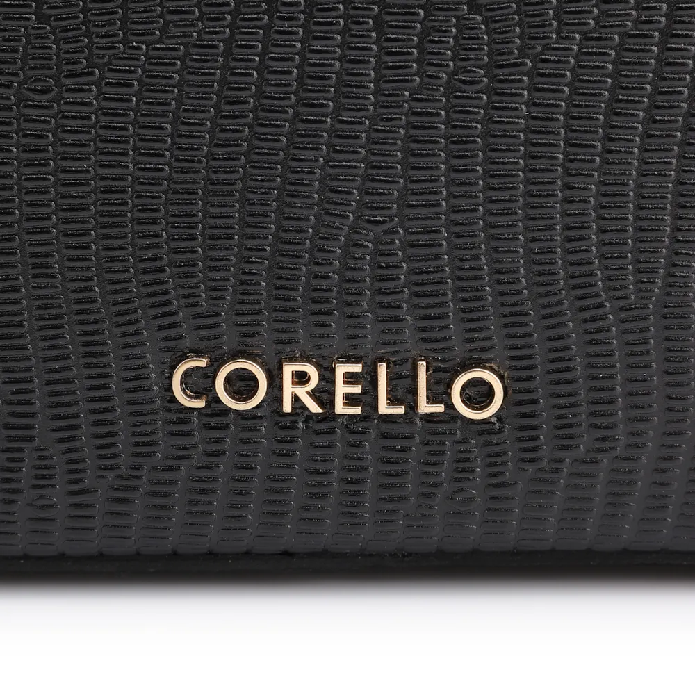 Bolsa De Ombro Couro New Lezard Preto - imagem 7