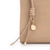 Bolsa De Ombro Couro Nobuck Croco/Couro Bege - imagem 8