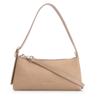 Couro Nobuck Croco/Couro Bege