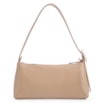 Bolsa De Ombro Couro Nobuck Croco/Couro Bege - imagem 4
