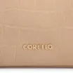 Bolsa De Ombro Couro Nobuck Croco/Couro Bege - imagem 7