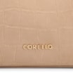 Bolsa De Ombro Couro Nobuck Croco/Couro Bege - imagem 7