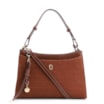 Bolsa De Ombro Couro Nobuck Croco/Couro Marrom - imagem 1