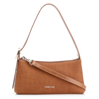 Couro Nobuck Croco/Couro Marrom Claro