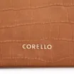 Bolsa De Ombro Couro Nobuck Croco/Couro Marrom Claro - imagem 7