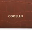 Bolsa De Ombro Couro Nobuck Croco/Couro Marrom Escuro - imagem 6
