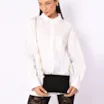  Bolsa De Ombro Couro Nobuck Preto/Alt Dourado - imagem 2