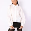  Bolsa De Ombro Couro Nobuck Preto/Alt Dourado - imagem 2