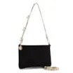  Bolsa De Ombro Couro Nobuck Preto/Alt Dourado - imagem 3