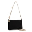  Bolsa De Ombro Couro Nobuck Preto/Alt Dourado - imagem 3